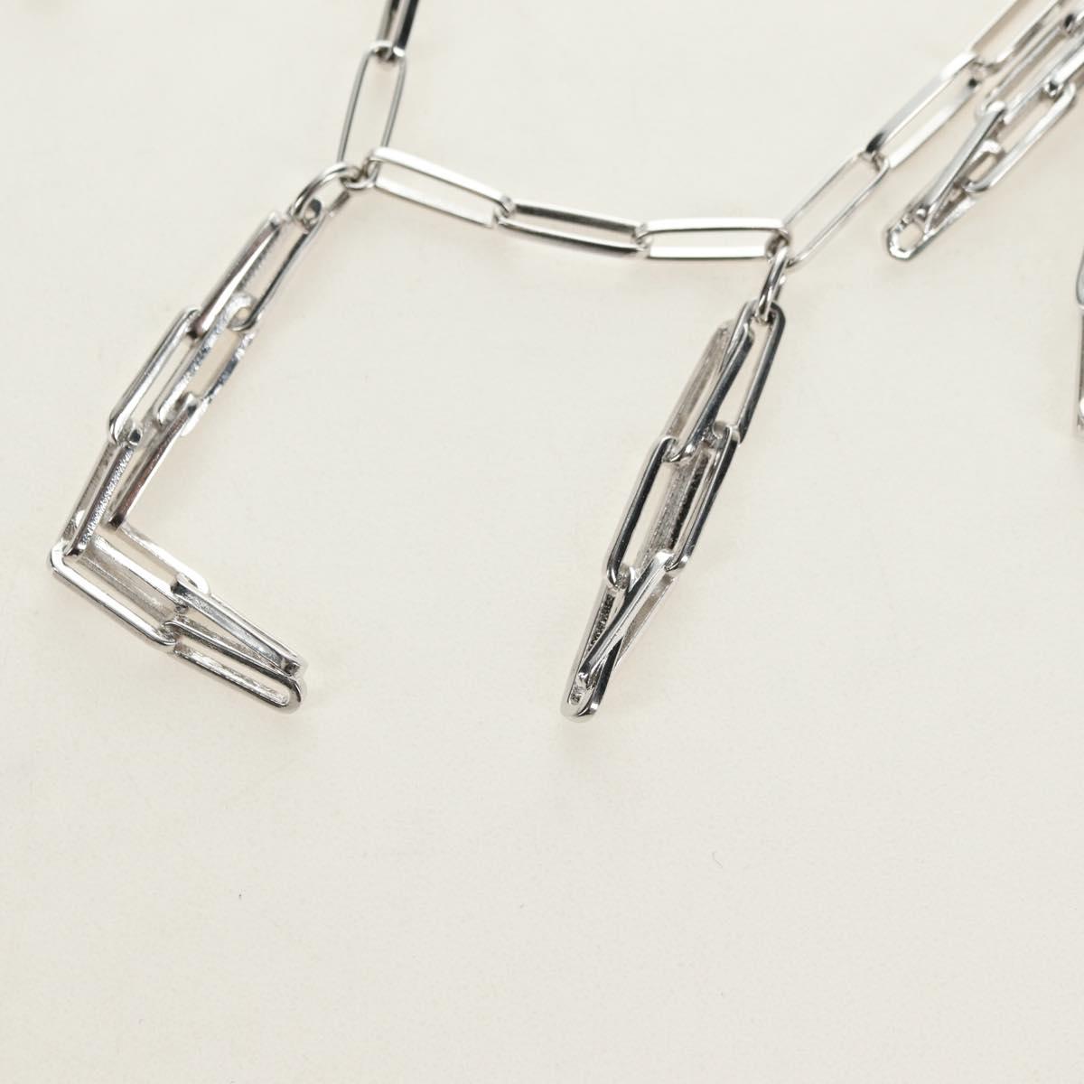 CELINE Necklace metal Silver Auth 182048M