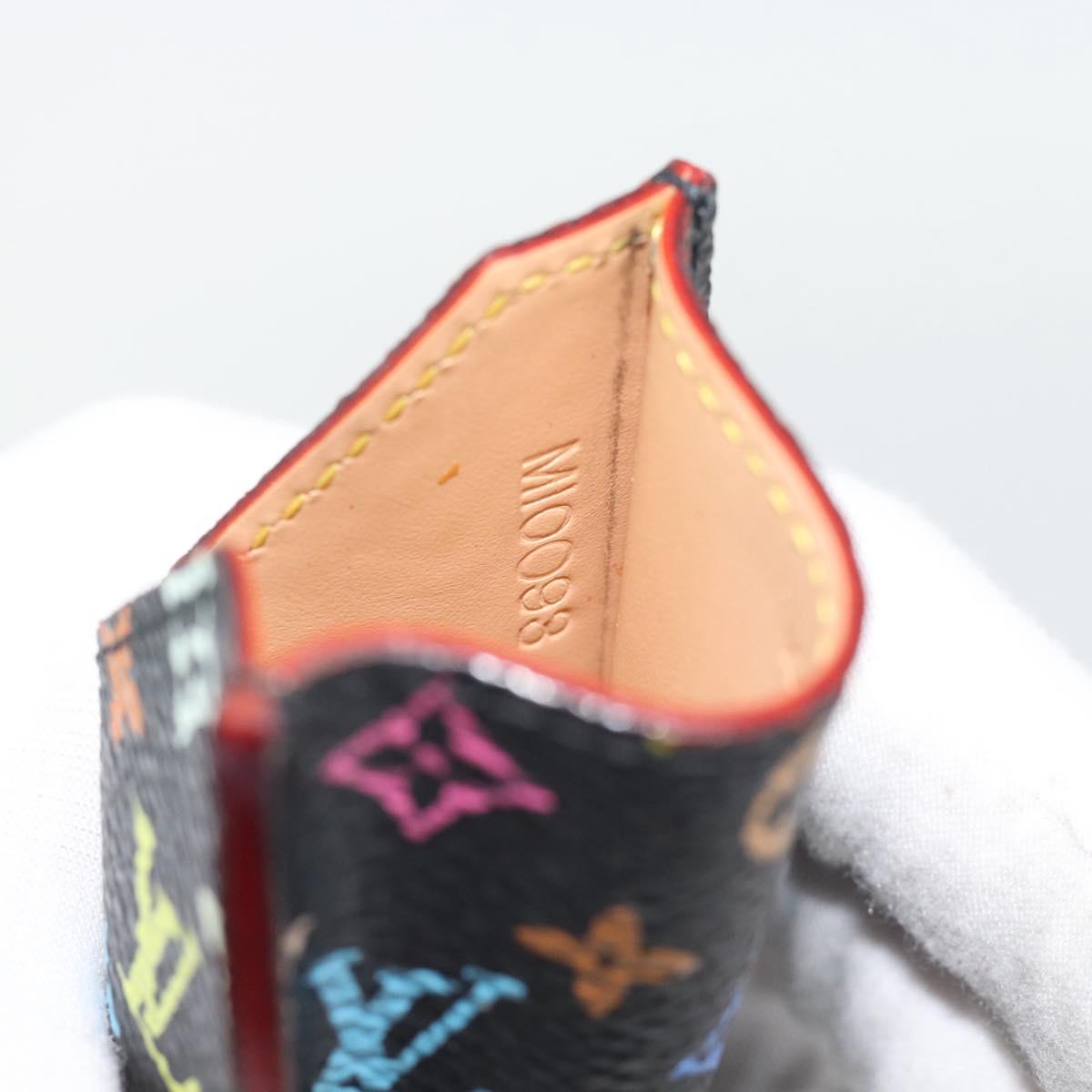 LOUIS VUITTON Monogram Multicolor Etui Miroir Mirror Black M92651 Auth 182055A