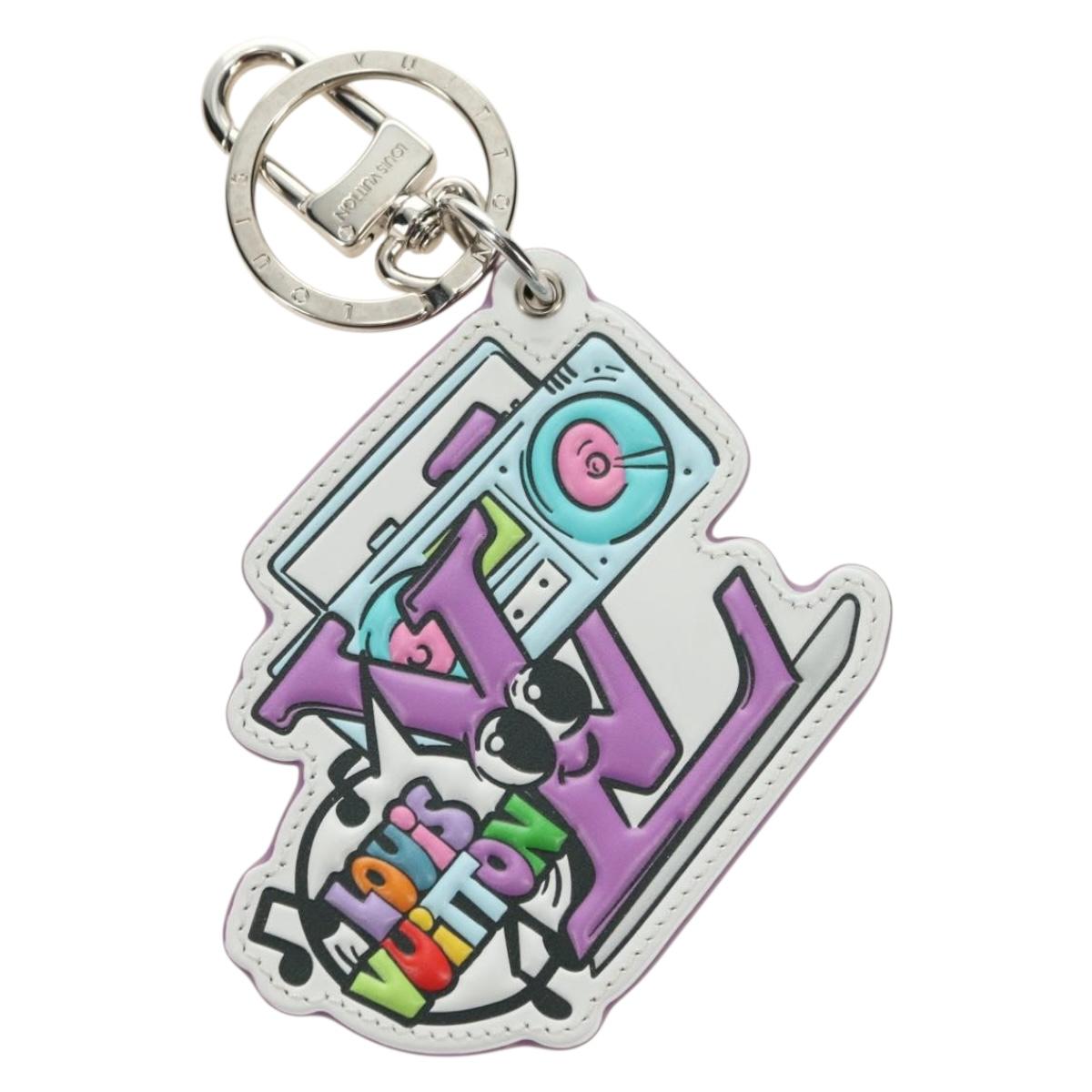 LOUIS VUITTON Monogram Comics Key Holder Purple MP3456 LV Auth 182056M