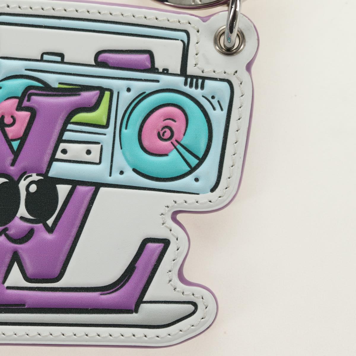 LOUIS VUITTON Monogram Comics Key Holder Purple MP3456 LV Auth 182056M