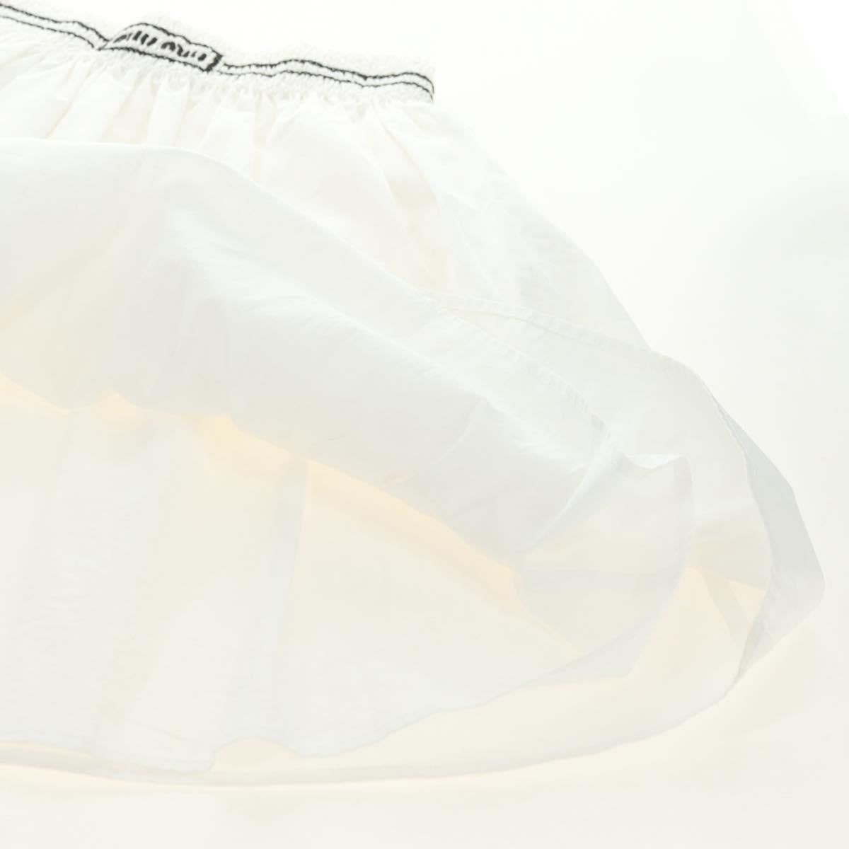 Miu Miu Skirt Cotton White Auth 182059M