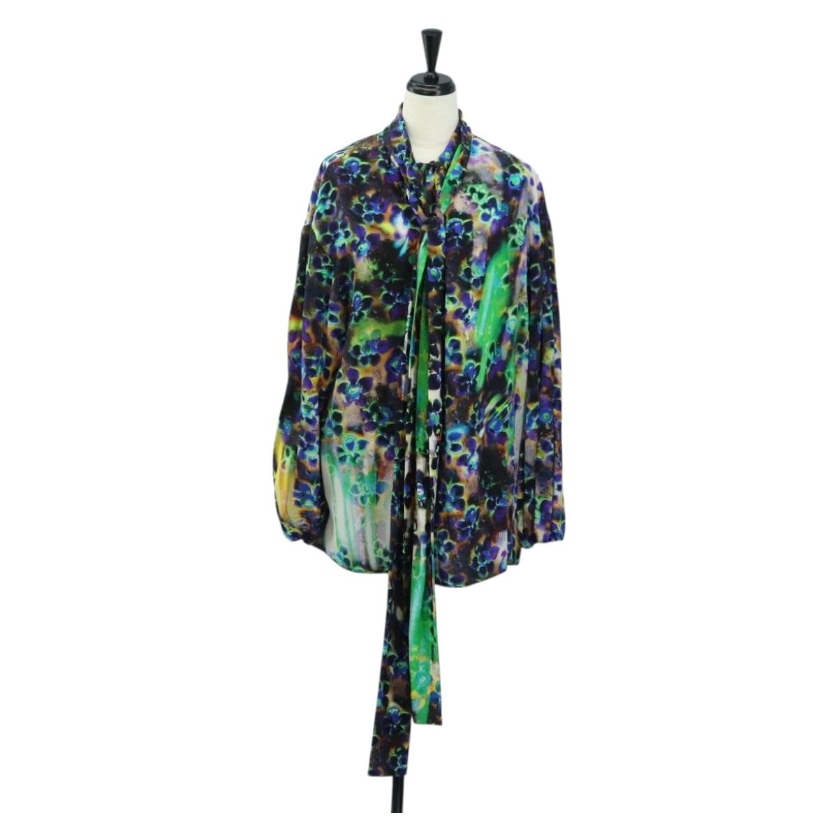 PRADA Blouse Silk Green Auth 182061M