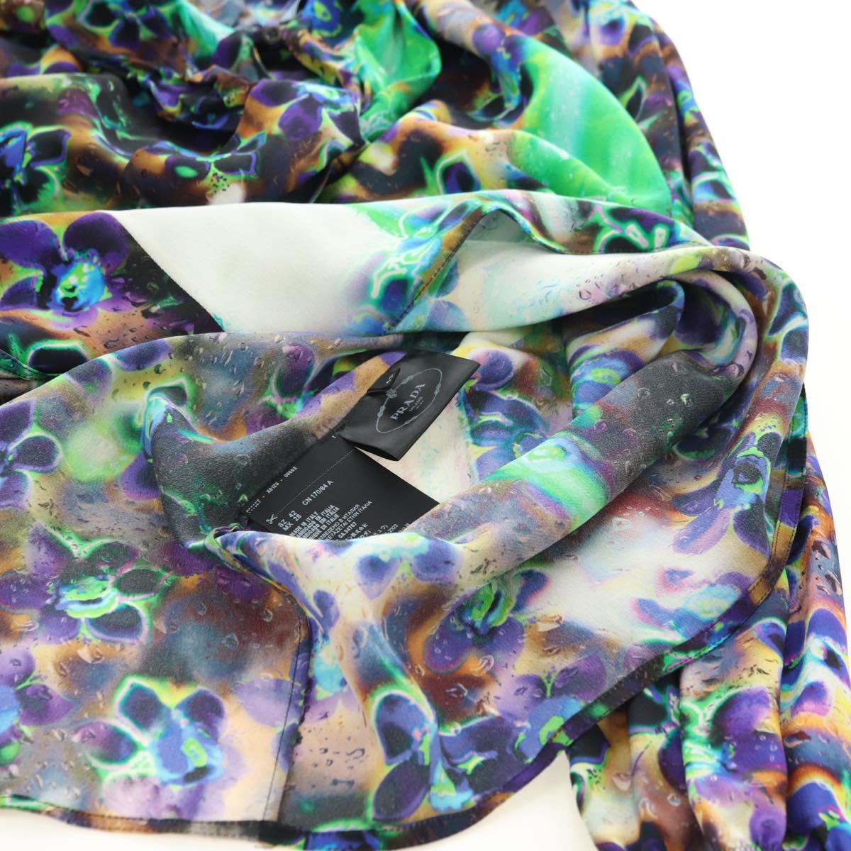 PRADA Blouse Silk Green Auth 182061M
