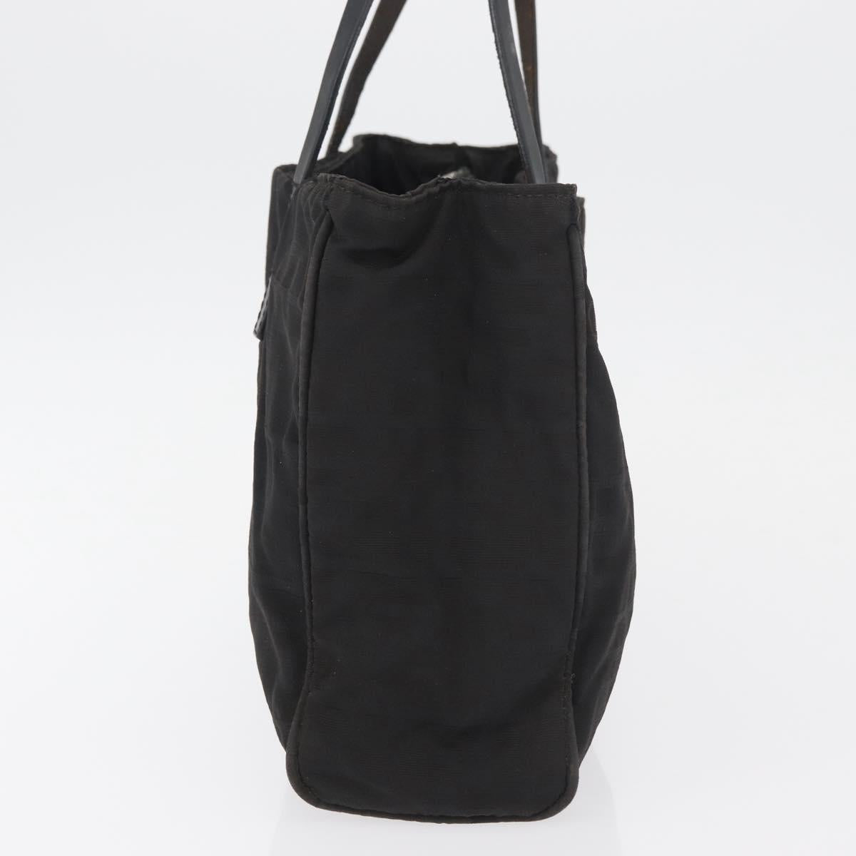 FENDI Zucca Canvas Hand Bag Black Silver Auth 182080