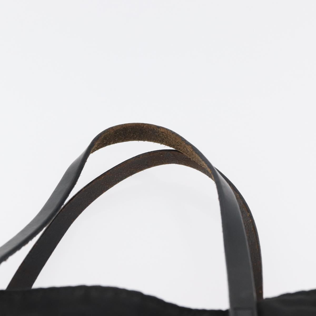 FENDI Zucca Canvas Hand Bag Black Silver Auth 182080