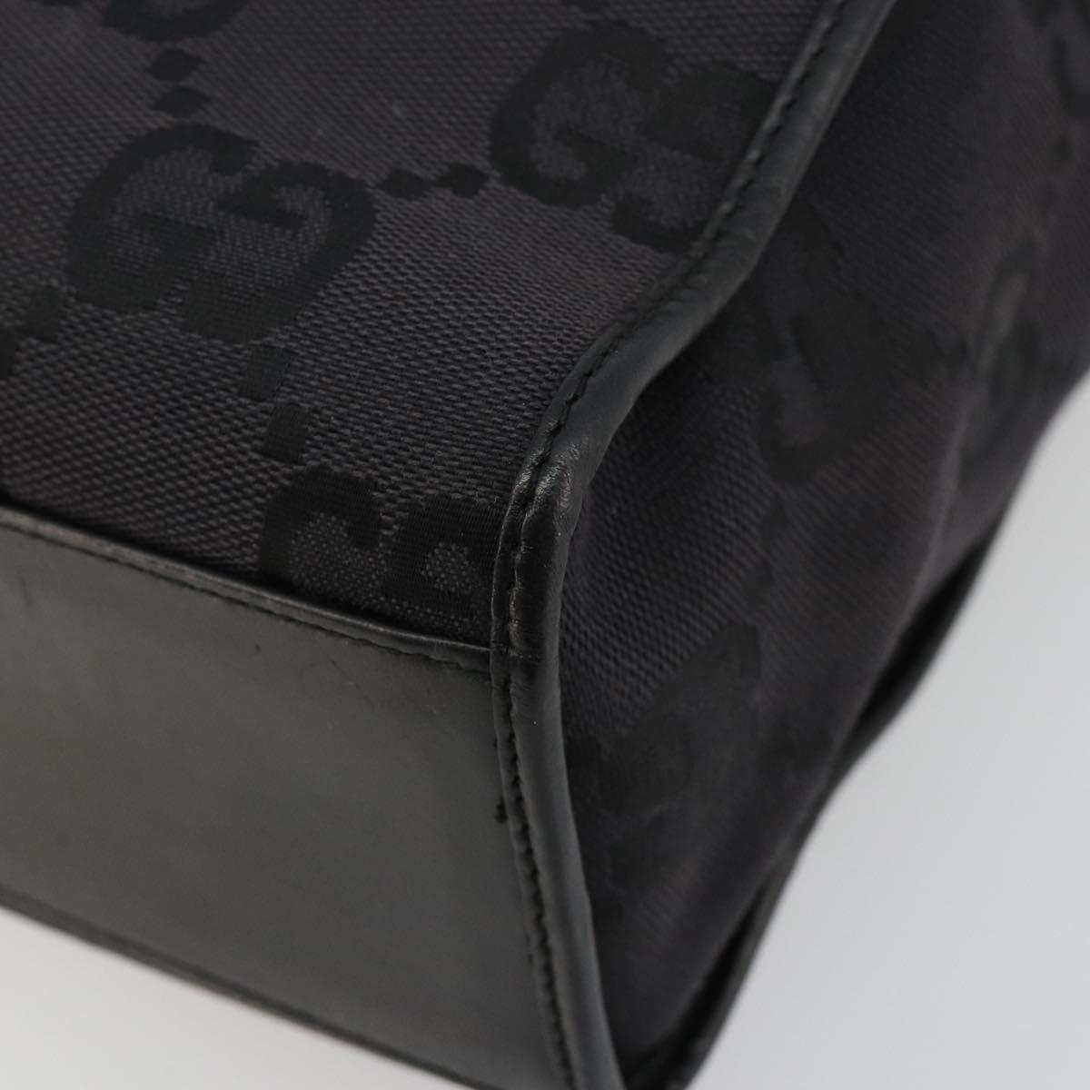 GUCCI GG Canvas Tote Bag Black Silver 002 1064 3444 Auth 182085A