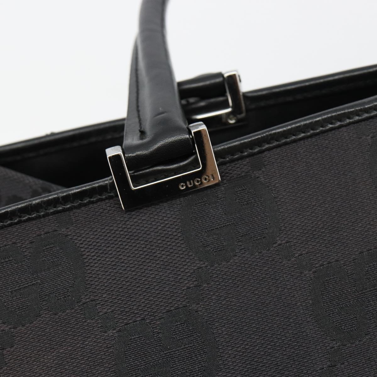 GUCCI GG Canvas Tote Bag Black Silver 002 1064 3444 Auth 182085A