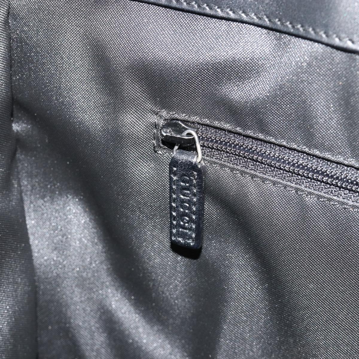 GUCCI GG Canvas Tote Bag Black Silver 002 1064 3444 Auth 182085A
