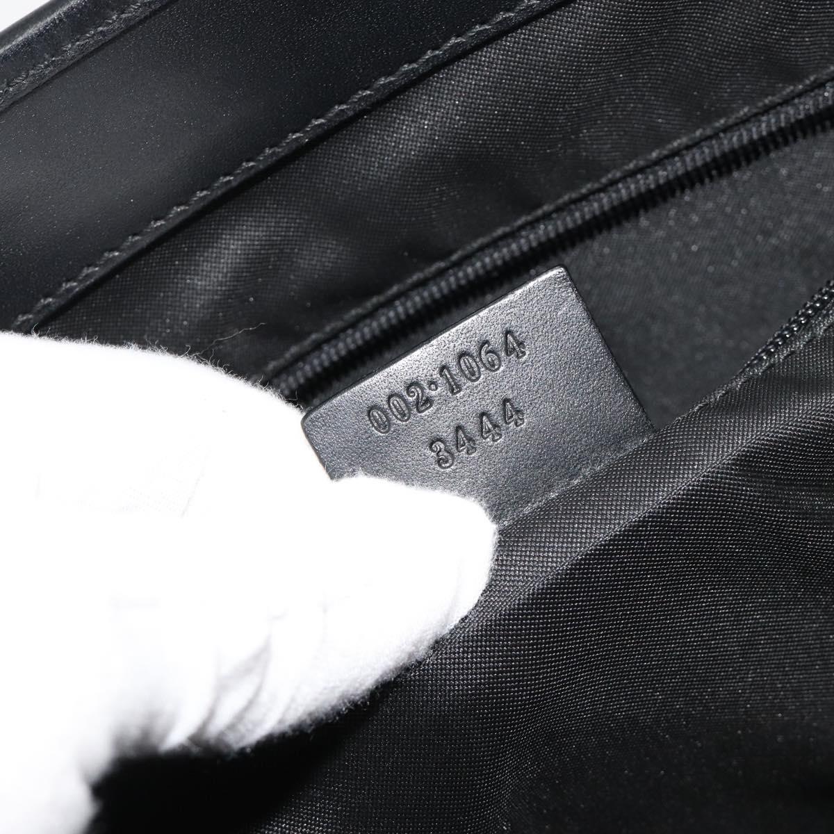 GUCCI GG Canvas Tote Bag Black Silver 002 1064 3444 Auth 182085A