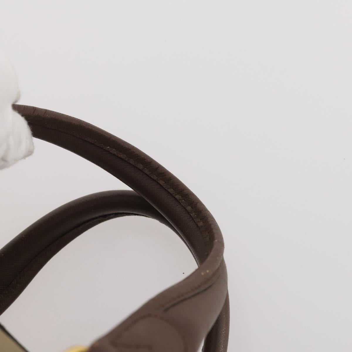 Burberrys Nova Check Boston Bag Canvas Beige Gold Auth 182091