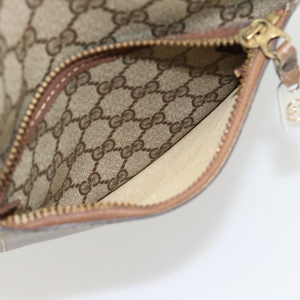 GUCCI GG Supreme Web Sherry Line Tote Bag PVC Beige Red Green Auth 182092