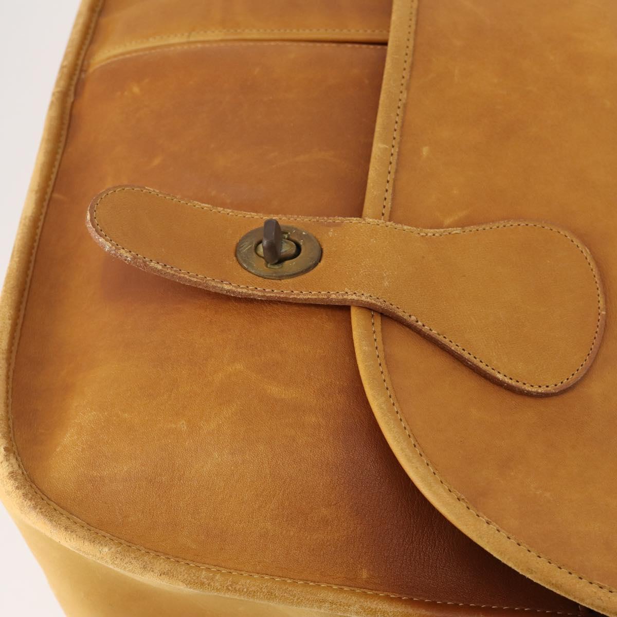 Coach Shoulder Bag Leather 2way Beige Auth 182094