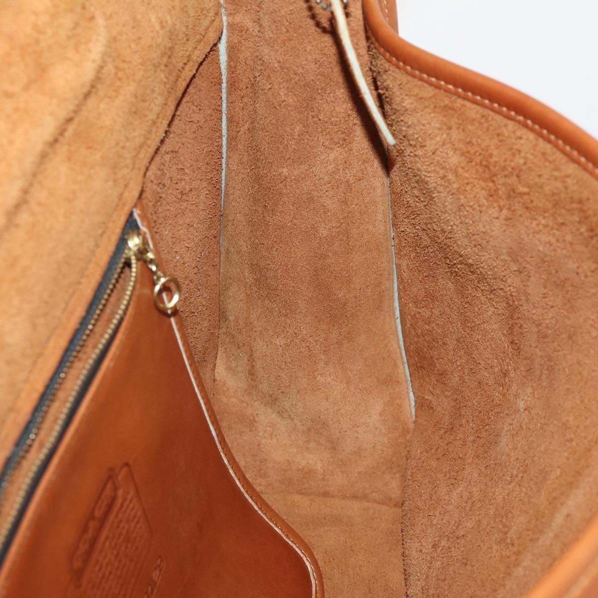 Coach Shoulder Bag Leather 2way Beige Auth 182094