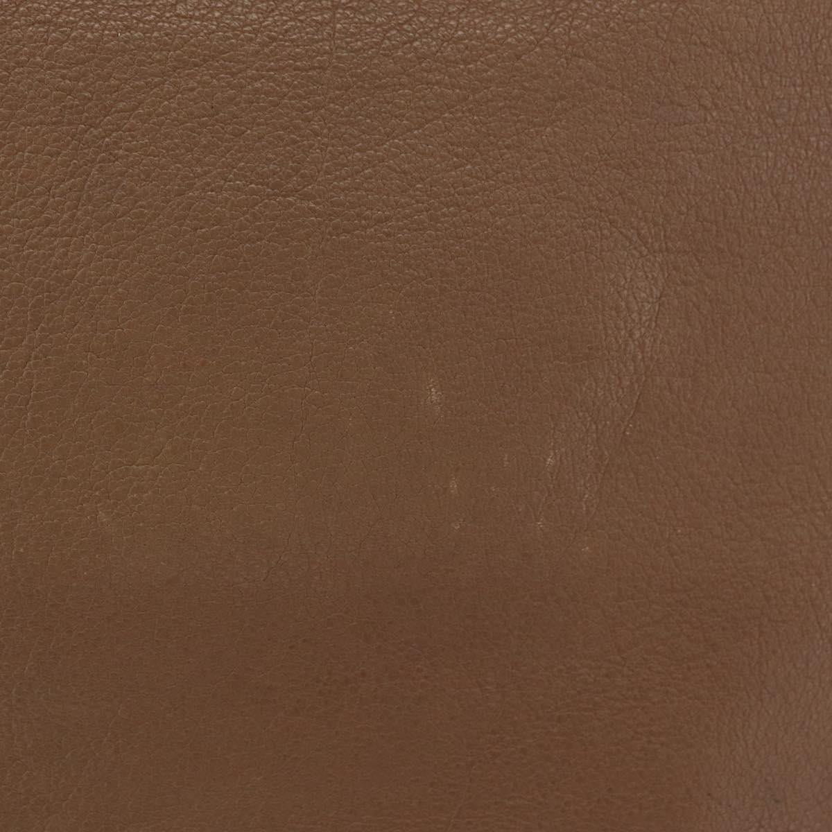 Chloe Elsie Hand Bag Leather Beige Gold Auth 182109