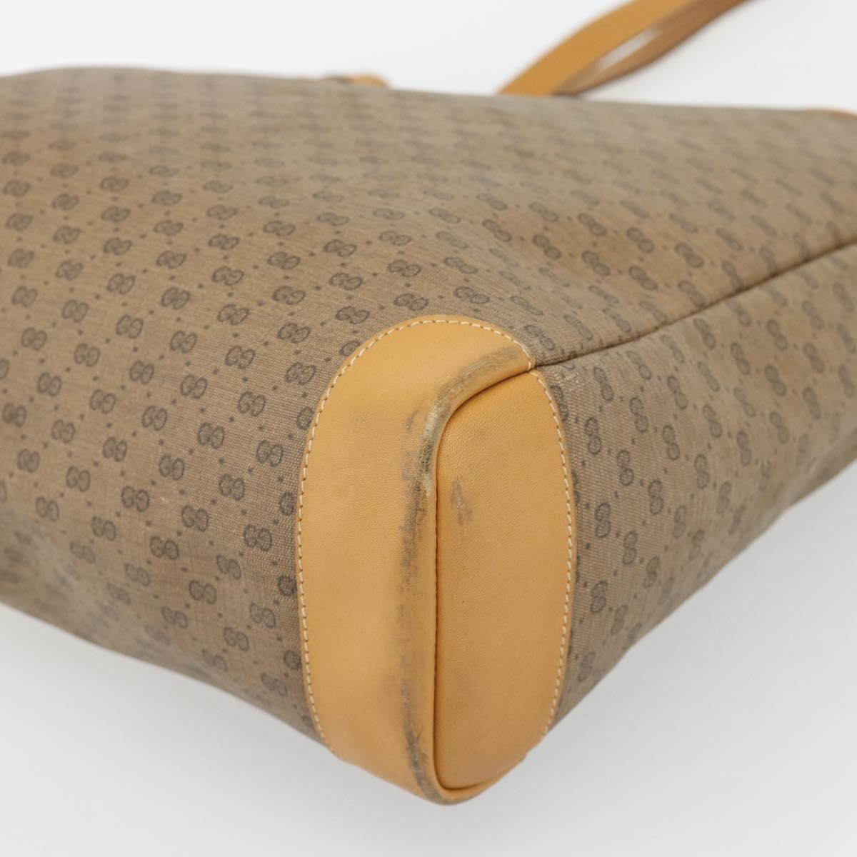 GUCCI Micro GG Supreme Tote Bag PVC Beige Gold 002 115 0135 Auth 182123