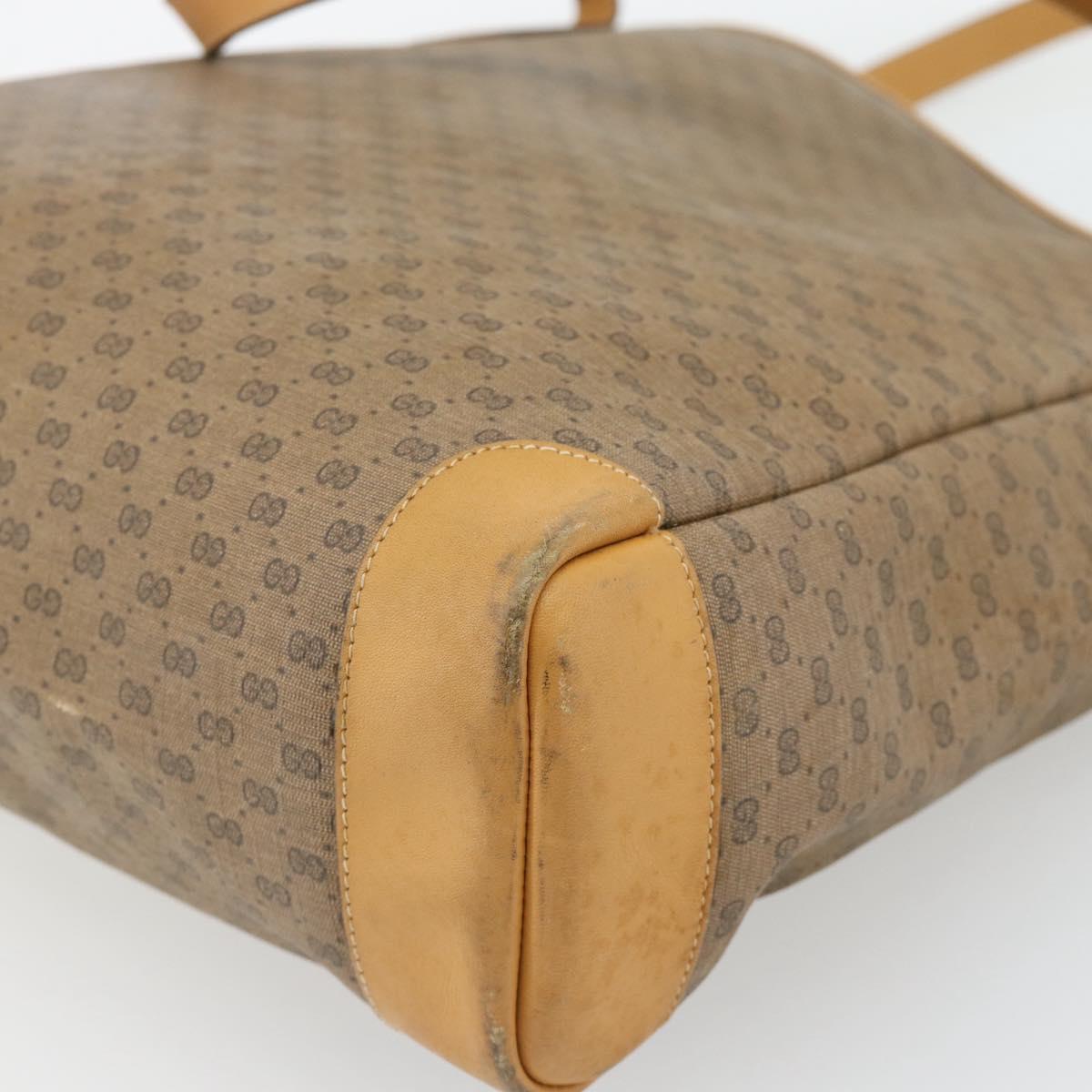 GUCCI Micro GG Supreme Tote Bag PVC Beige Gold 002 115 0135 Auth 182123