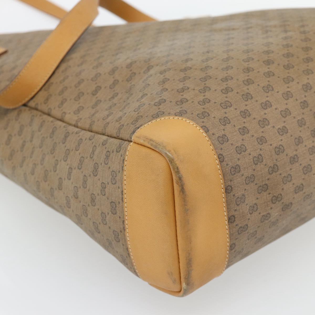 GUCCI Micro GG Supreme Tote Bag PVC Beige Gold 002 115 0135 Auth 182123