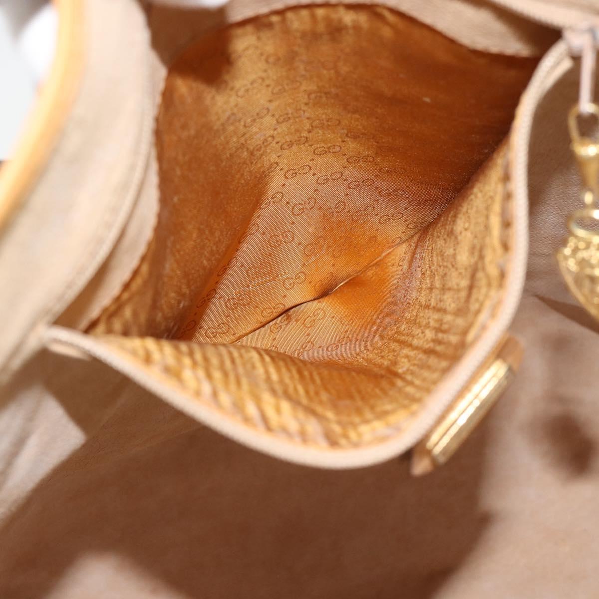 GUCCI Micro GG Supreme Tote Bag PVC Beige Gold 002 115 0135 Auth 182123