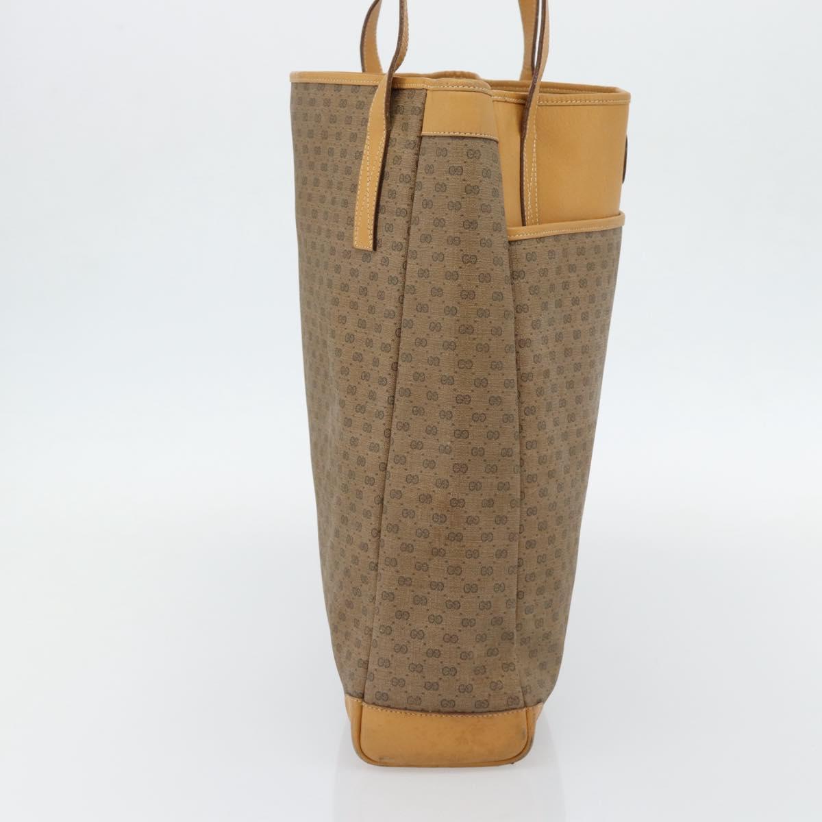 GUCCI Micro GG Supreme Tote Bag PVC Beige Gold 002 115 0135 Auth 182123