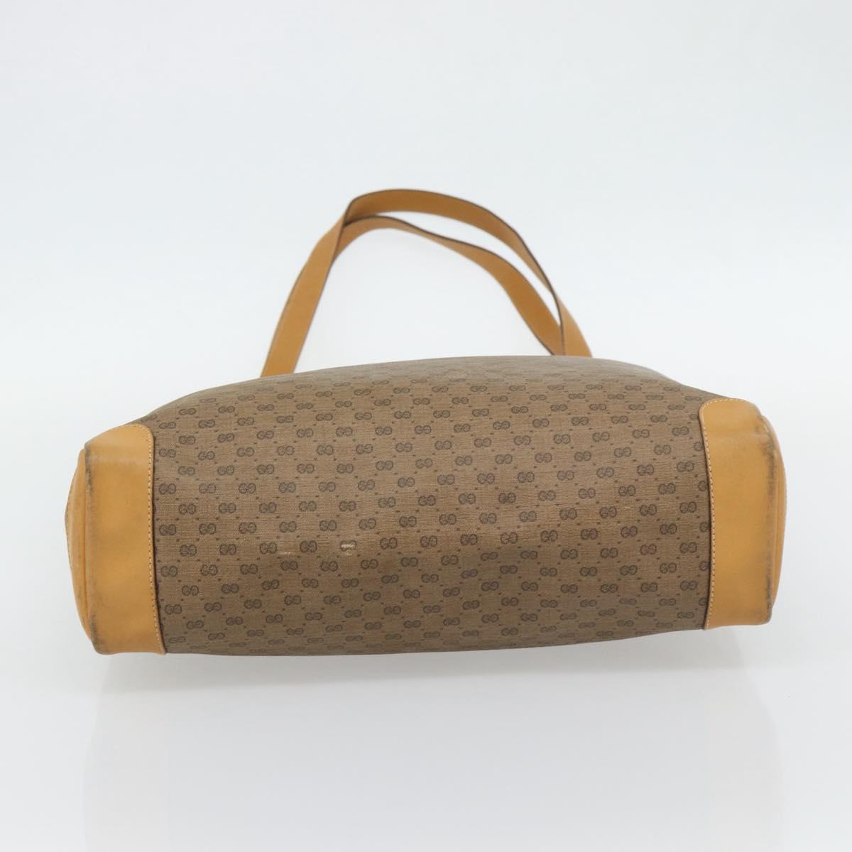 GUCCI Micro GG Supreme Tote Bag PVC Beige Gold 002 115 0135 Auth 182123