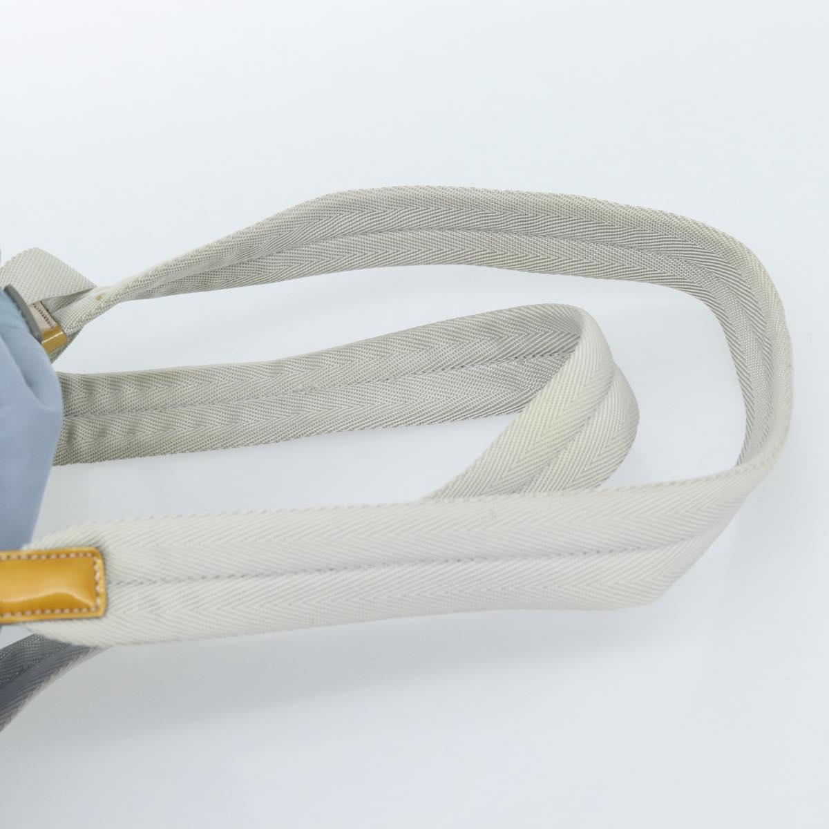 PRADA Backpack Nylon Light Blue Silver Auth 182131