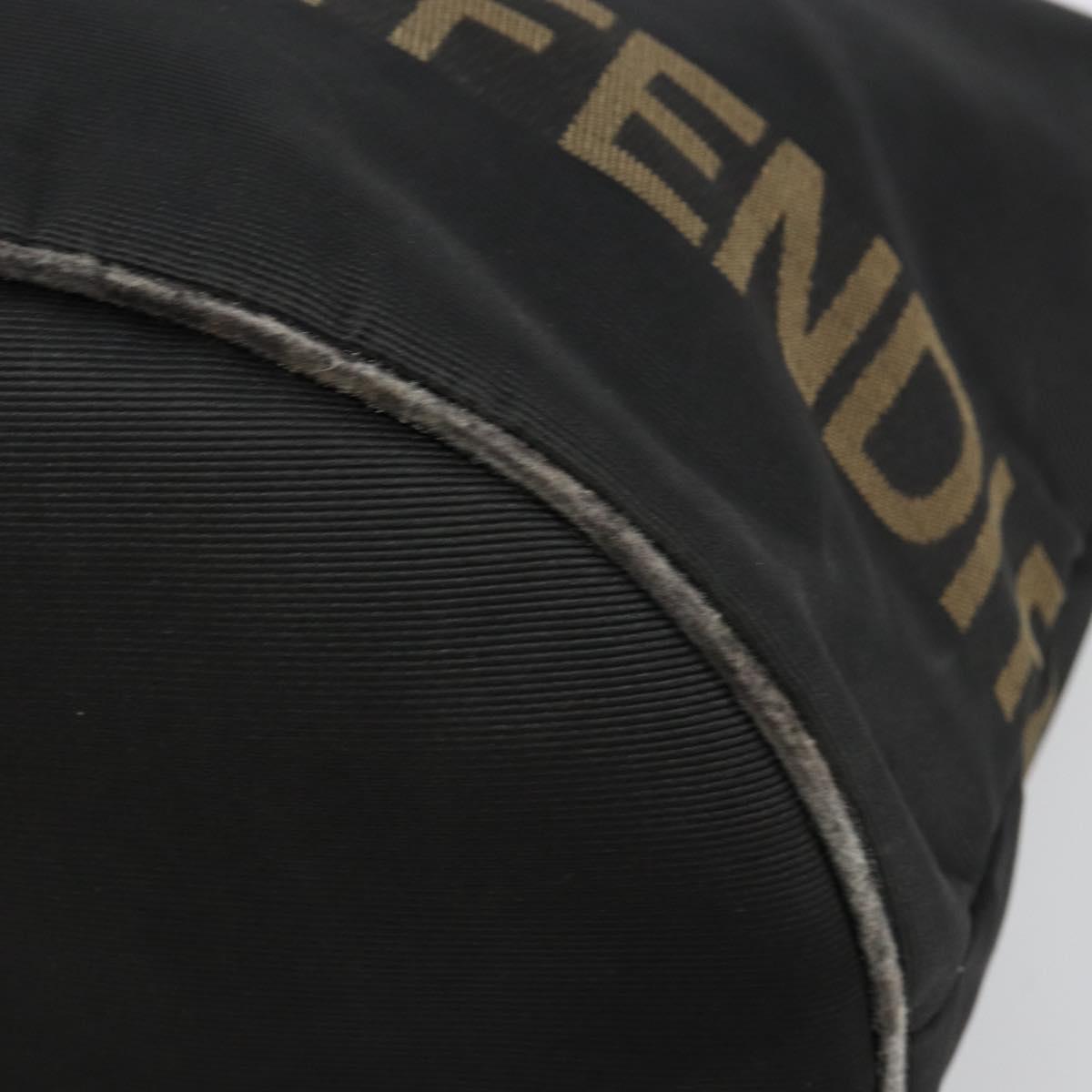 FENDI Tote Bag Canvas Black Auth 182142