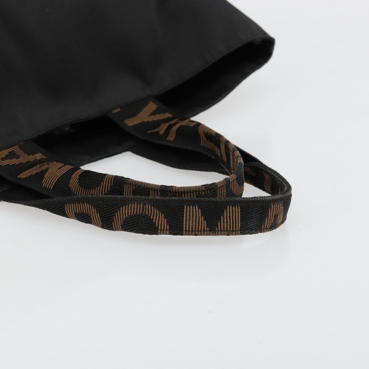 FENDI Tote Bag Canvas Black Auth 182142