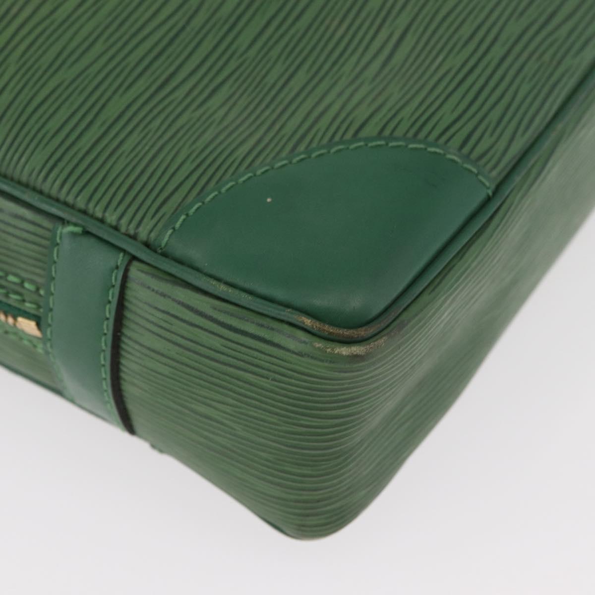 LOUIS VUITTON Epi Porte Documents Voyage Business Bag Green M54474 Auth 182153