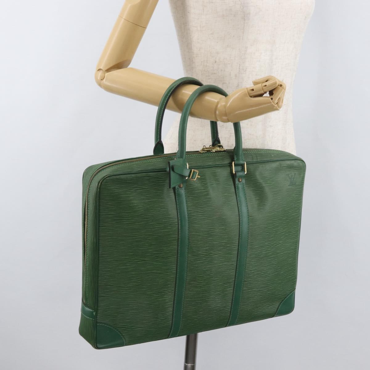 LOUIS VUITTON Epi Porte Documents Voyage Business Bag Green M54474 Auth 182153
