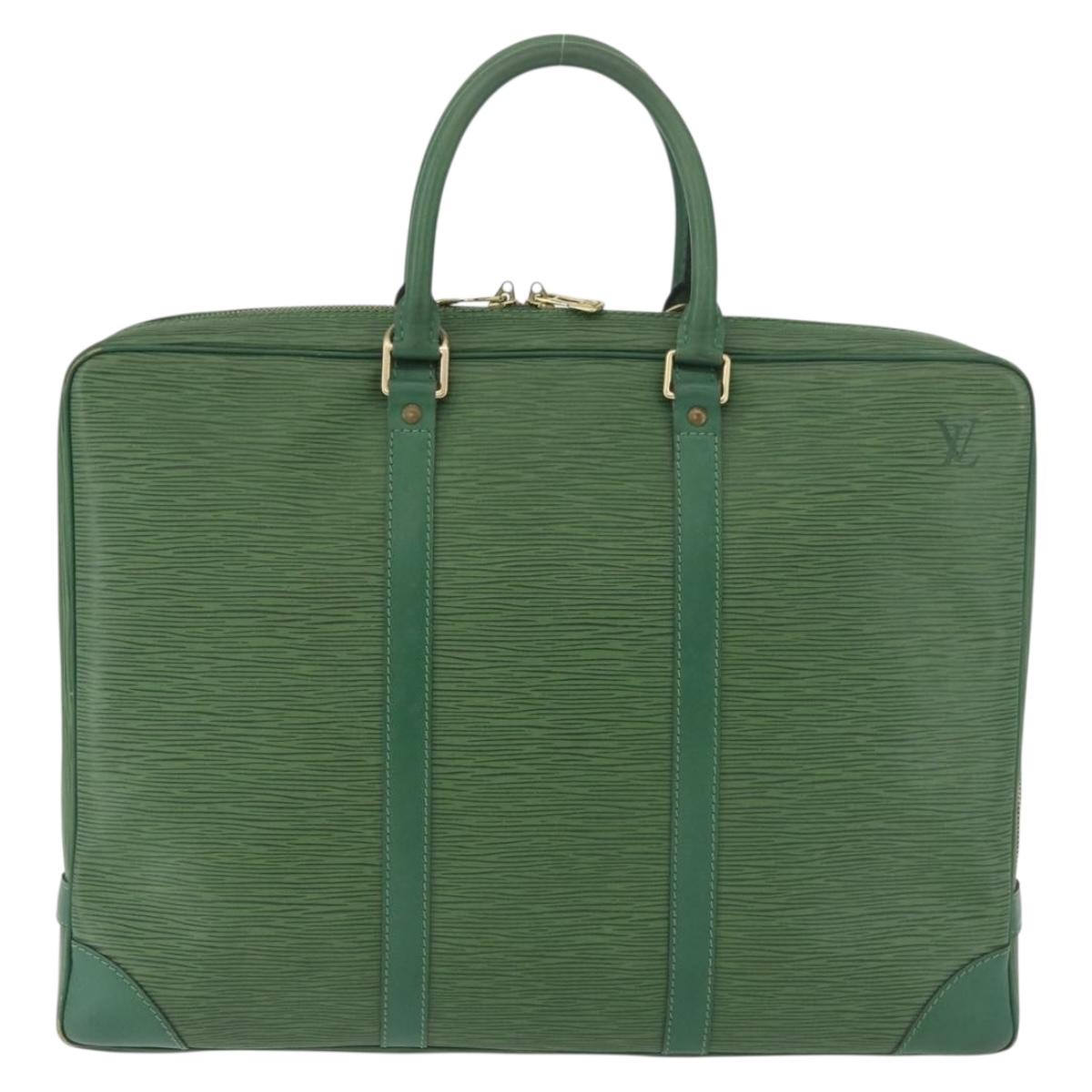 LOUIS VUITTON Epi Porte Documents Voyage Business Bag Green M54474 Auth 182153