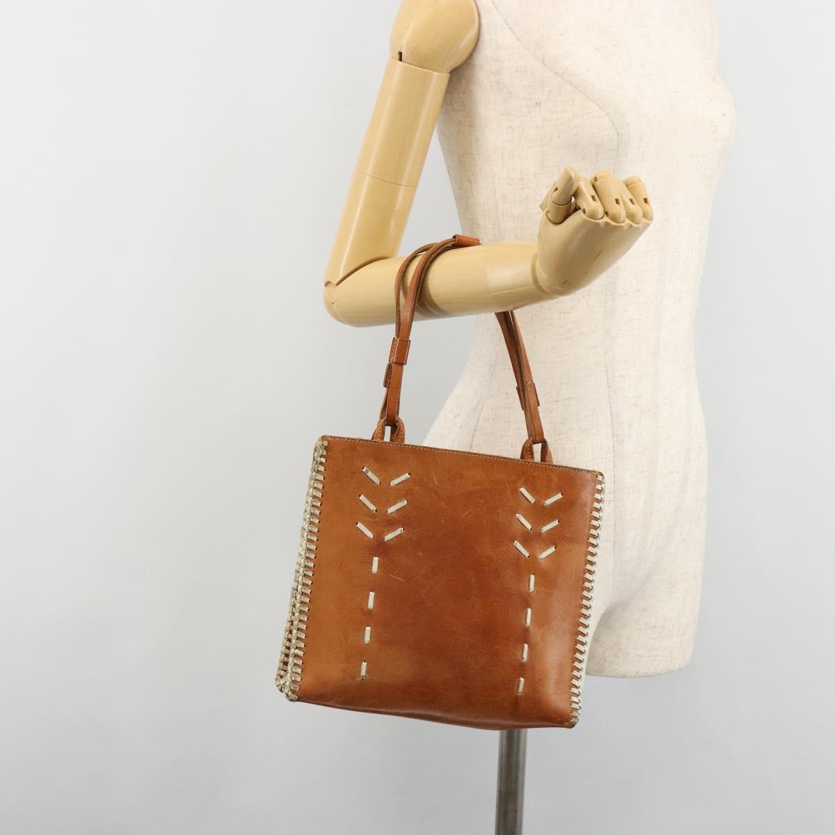 Miu Miu Hand Bag Leather Brown Auth 182176