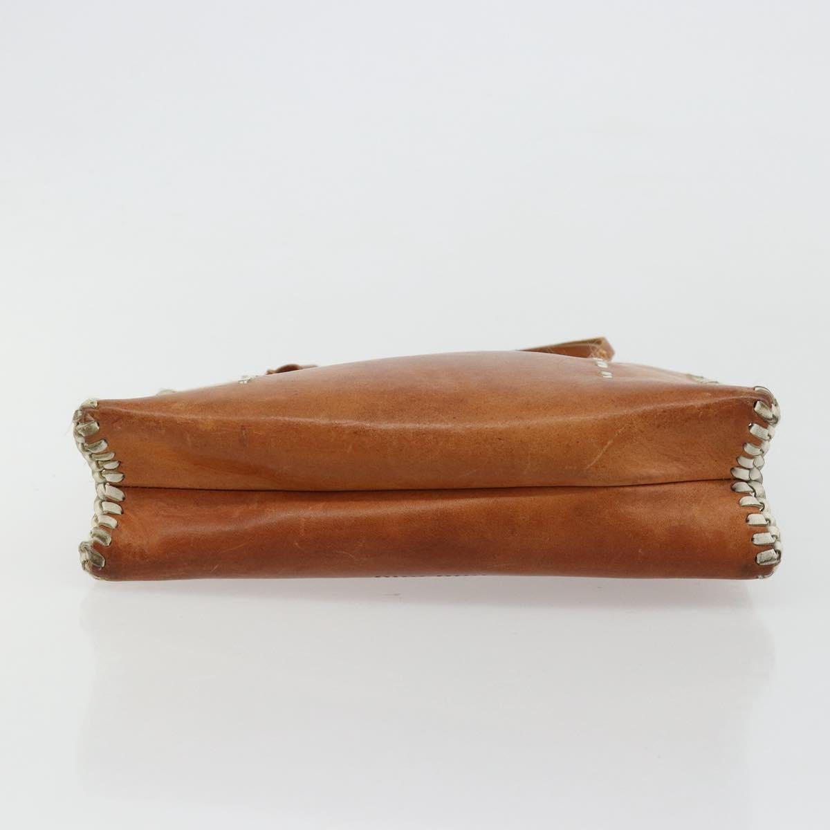 Miu Miu Hand Bag Leather Brown Auth 182176