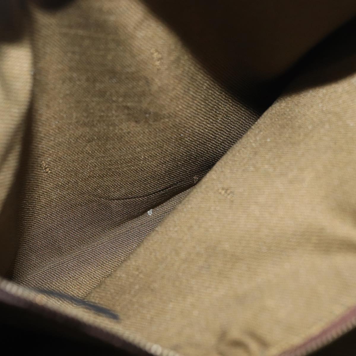 FENDI Zucca Canvas Shoulder Bag Black Brown Auth 182178V