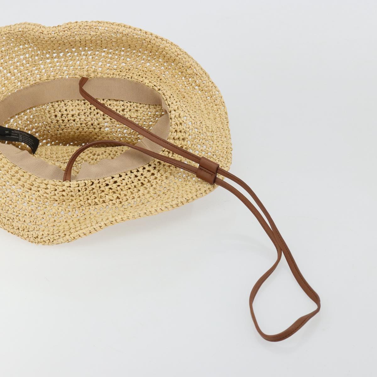Miu Miu Hat Raffia M Beige Auth 182227A