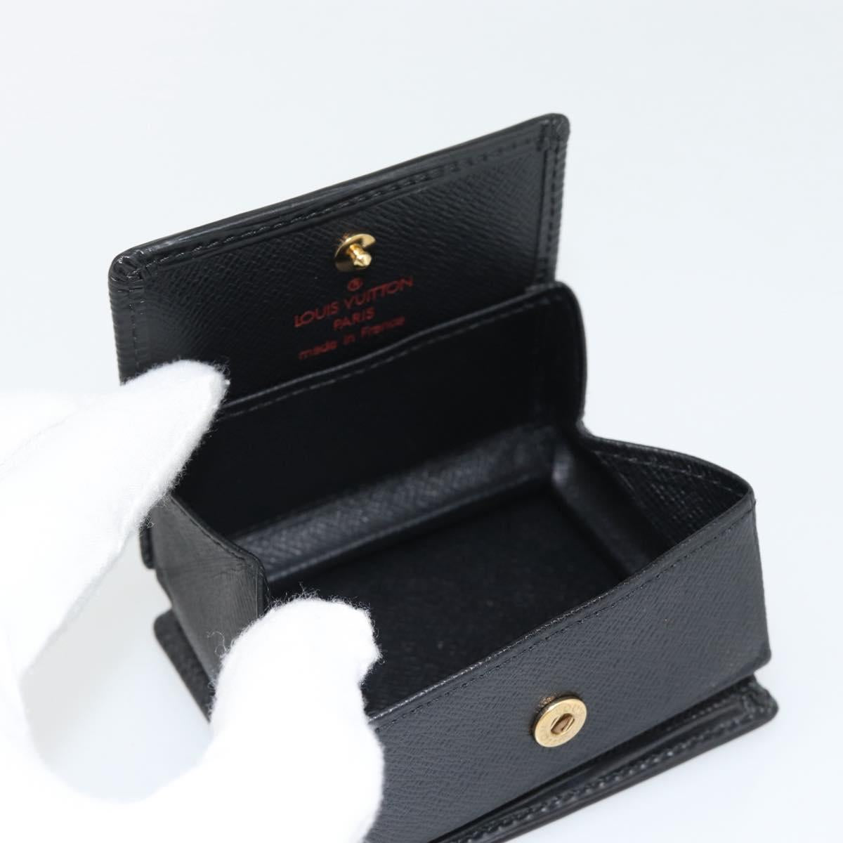 LOUIS VUITTON Epi Porte Monnaie Boite Coin Purse Black M63692 LV Auth 182240V