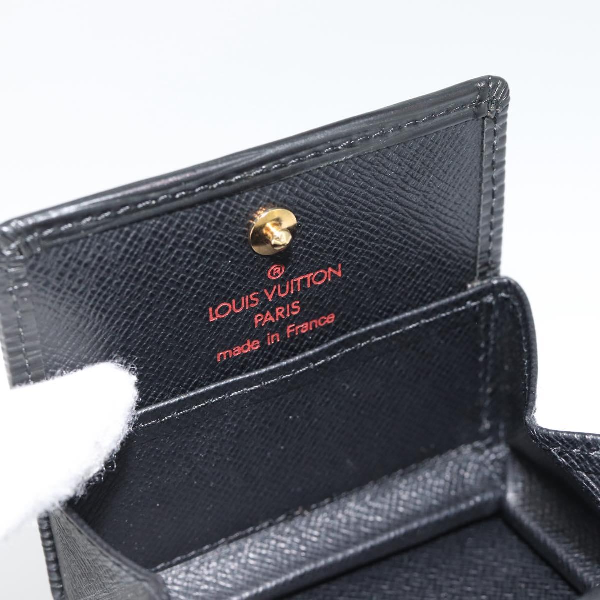 LOUIS VUITTON Epi Porte Monnaie Boite Coin Purse Black M63692 LV Auth 182240V