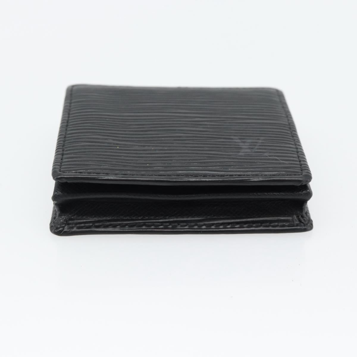 LOUIS VUITTON Epi Porte Monnaie Boite Coin Purse Black M63692 LV Auth 182240V
