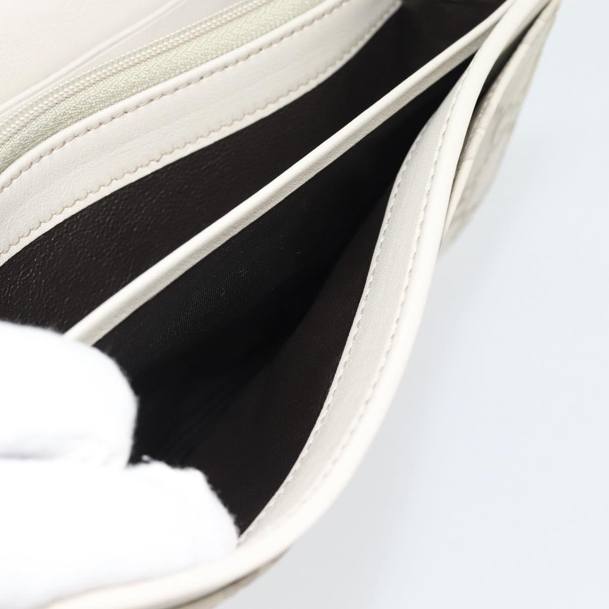GUCCI GG Canvas Guccissima Lovely Heart Wallet Leather Ivory 251861 Auth 182242V