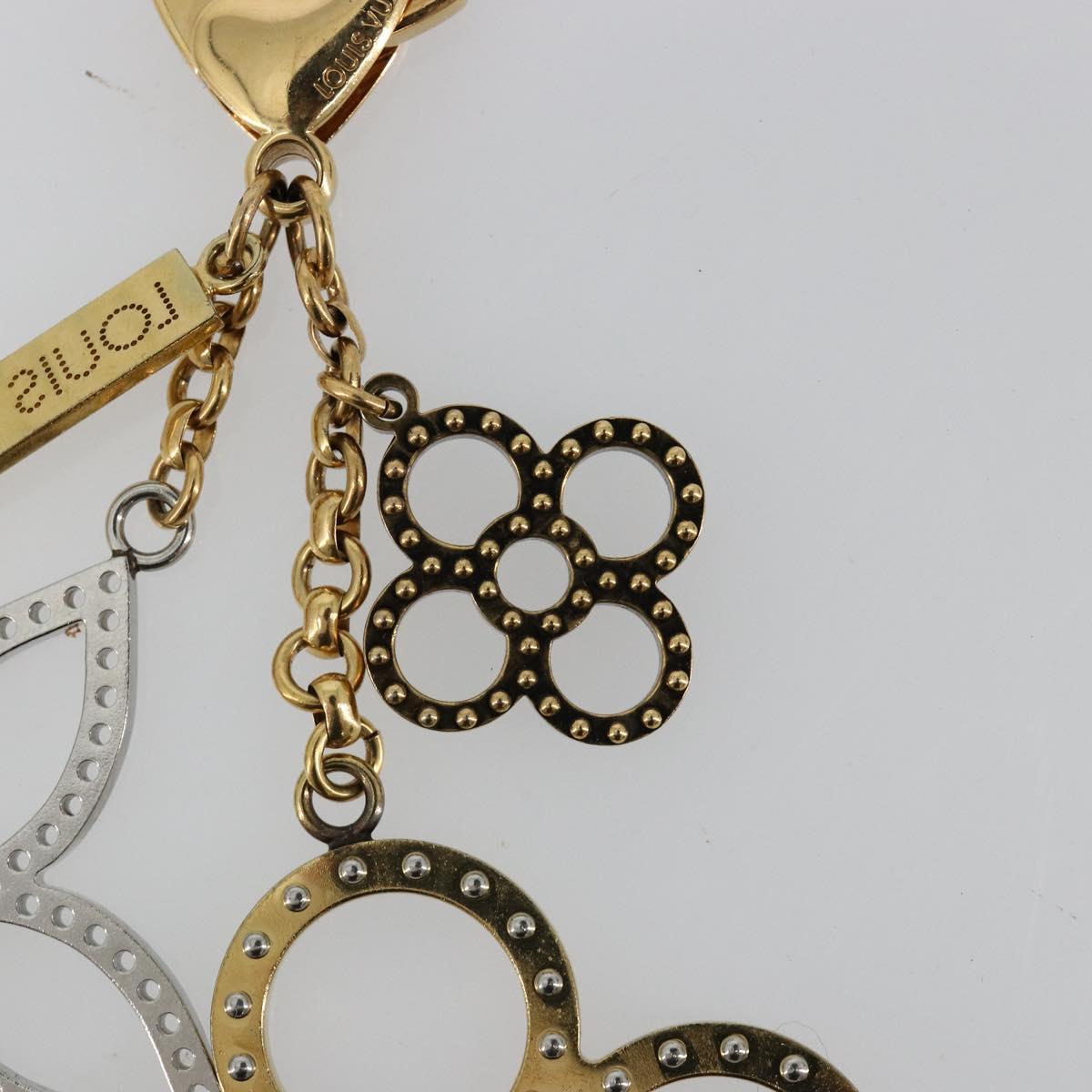 LOUIS VUITTON Bijou Sac Tapage Charm metal Gold Silver M65722 LV Auth 182244A