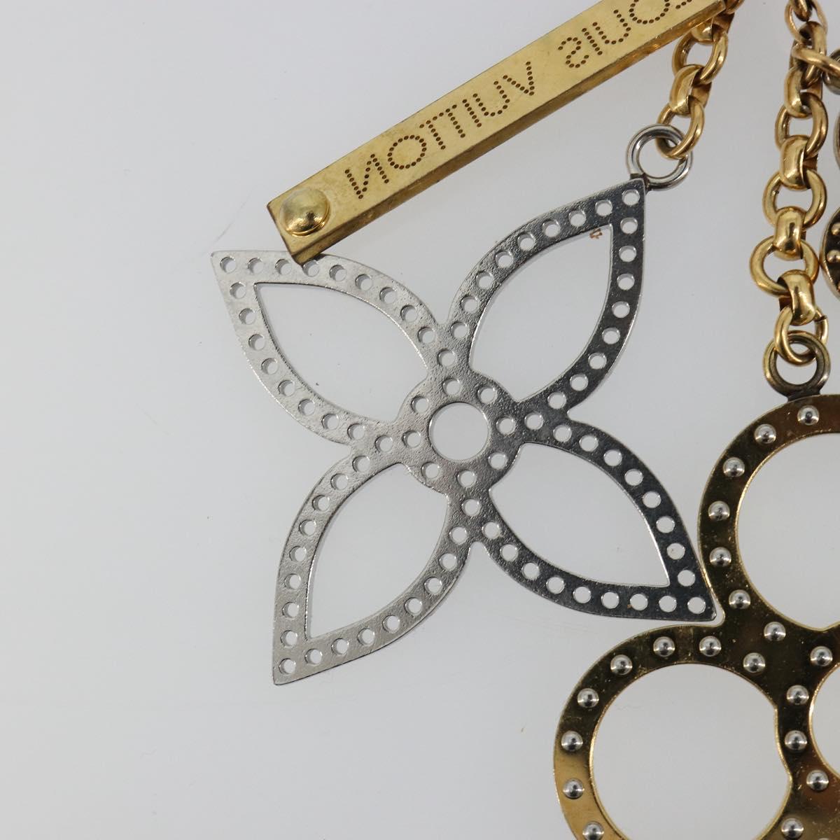 LOUIS VUITTON Bijou Sac Tapage Charm metal Gold Silver M65722 LV Auth 182244A