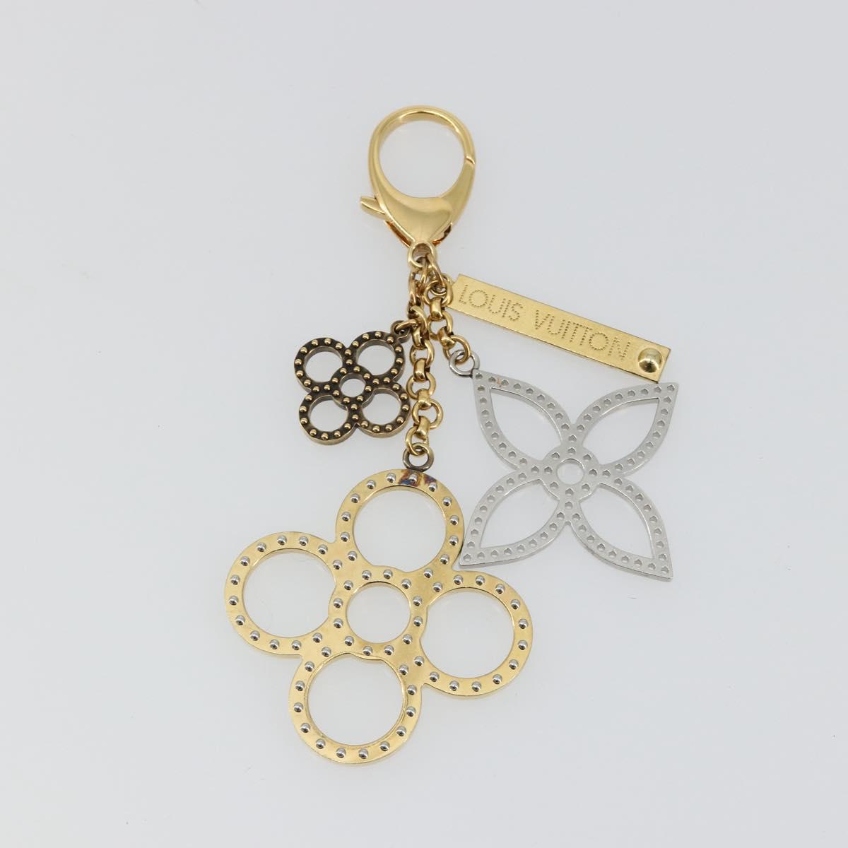 LOUIS VUITTON Bijou Sac Tapage Charm metal Gold Silver M65722 LV Auth 182244A