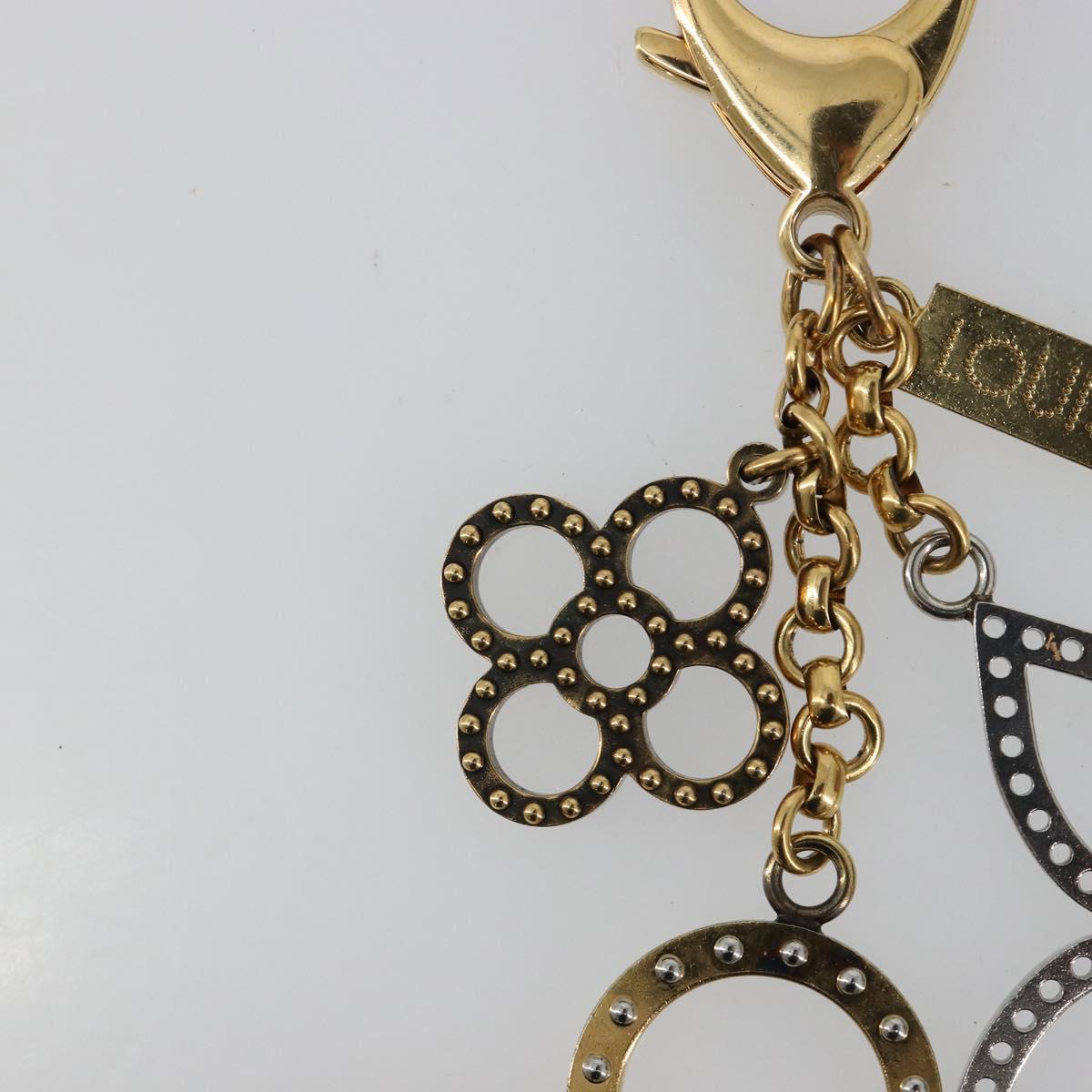 LOUIS VUITTON Bijou Sac Tapage Charm metal Gold Silver M65722 LV Auth 182244A