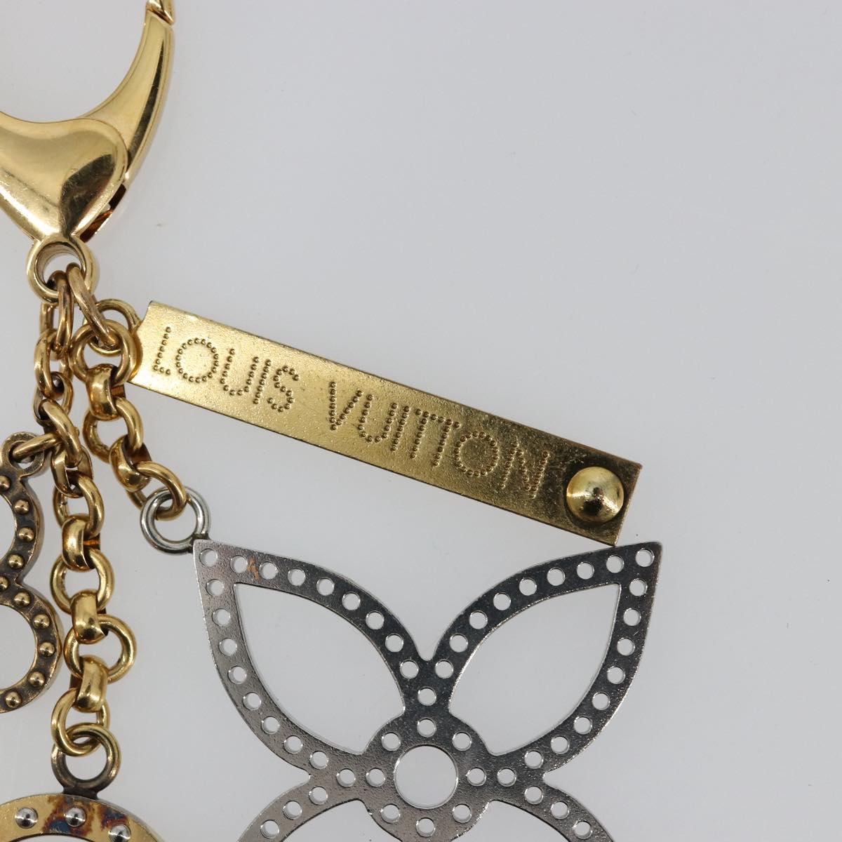 LOUIS VUITTON Bijou Sac Tapage Charm metal Gold Silver M65722 LV Auth 182244A