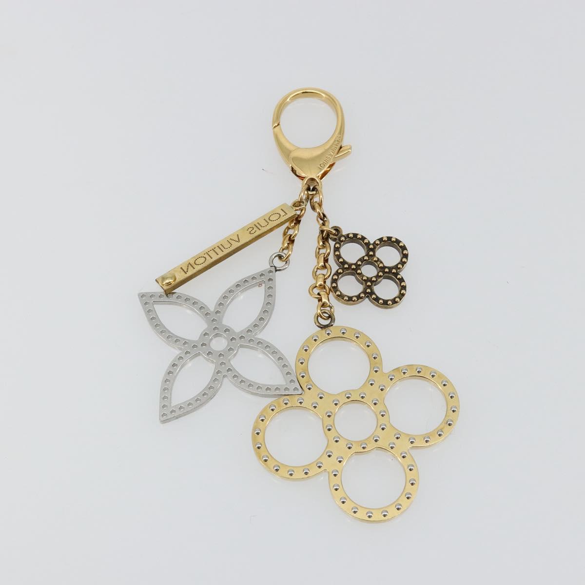 LOUIS VUITTON Bijou Sac Tapage Charm metal Gold Silver M65722 LV Auth 182244A