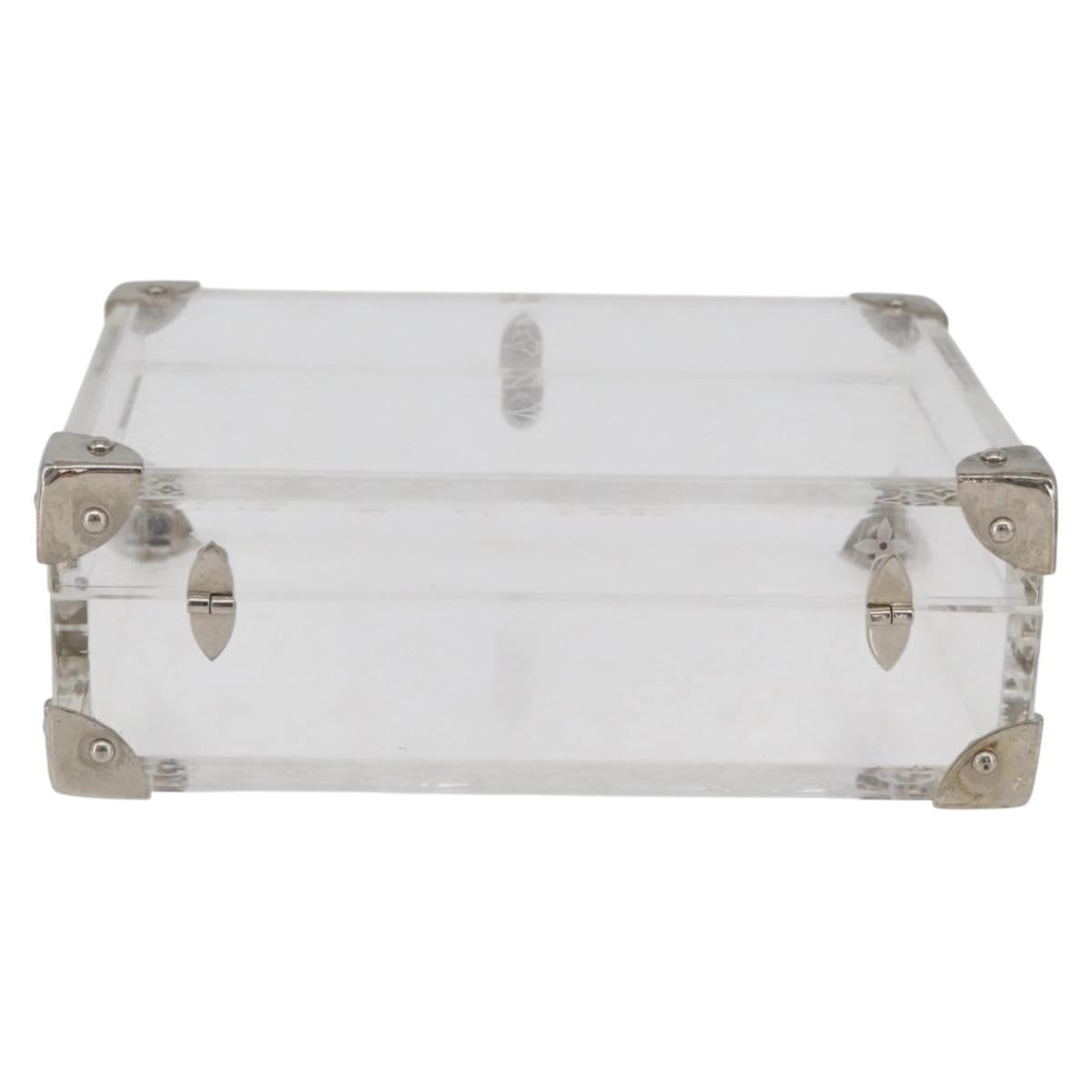 LOUIS VUITTON Monogram Love Message Mini Trunk plastic Clear M99079 Auth 182245