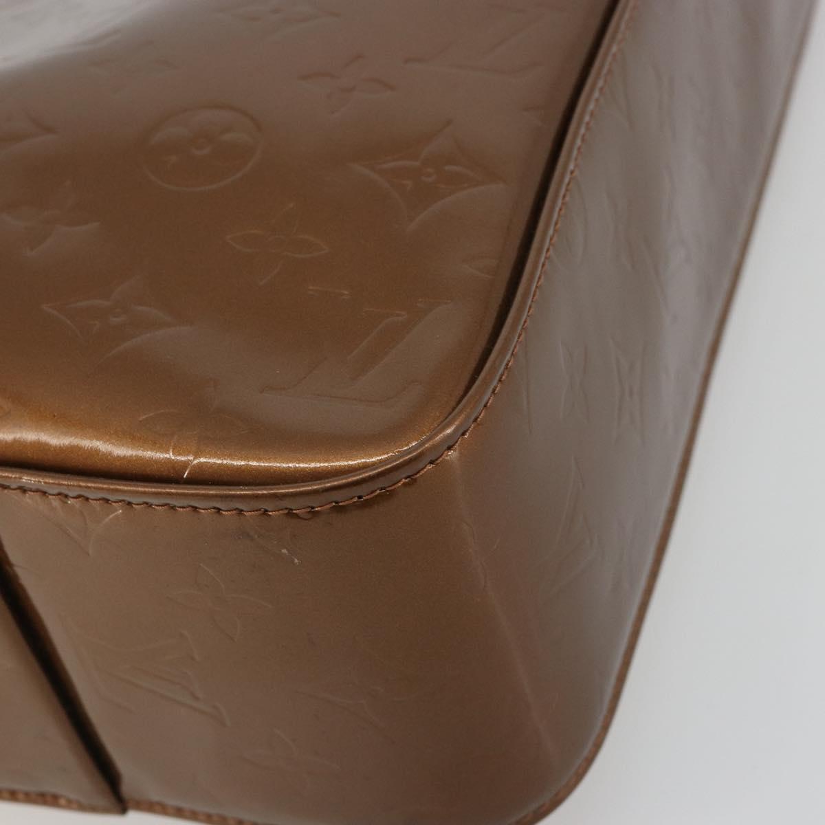LOUIS VUITTON Monogram Vernis Columbus Tote Bag Bronze M91134 LV Auth 182266