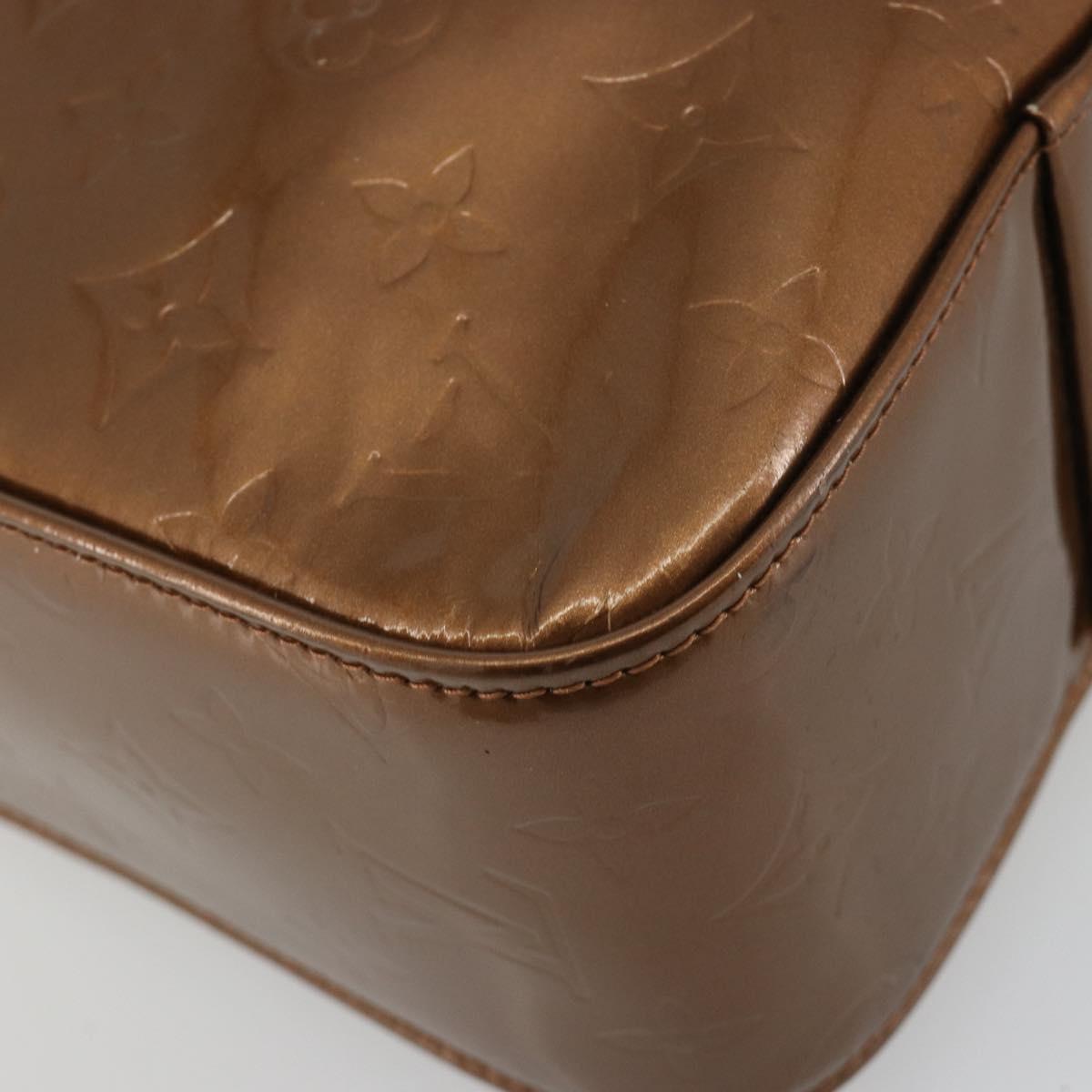 LOUIS VUITTON Monogram Vernis Columbus Tote Bag Bronze M91134 LV Auth 182266