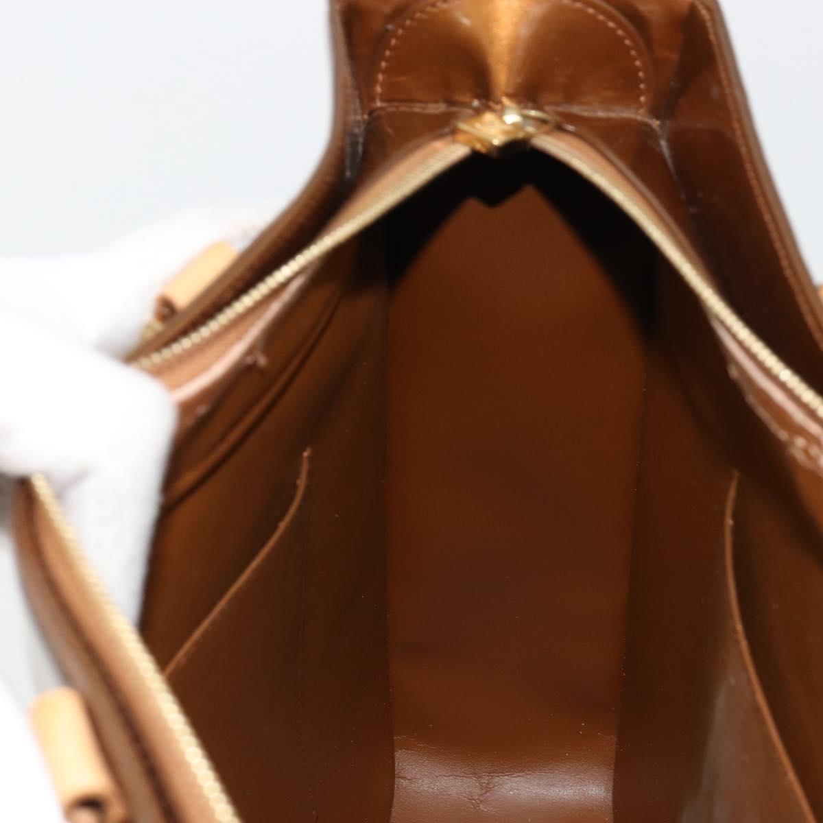 LOUIS VUITTON Monogram Vernis Columbus Tote Bag Bronze M91134 LV Auth 182266