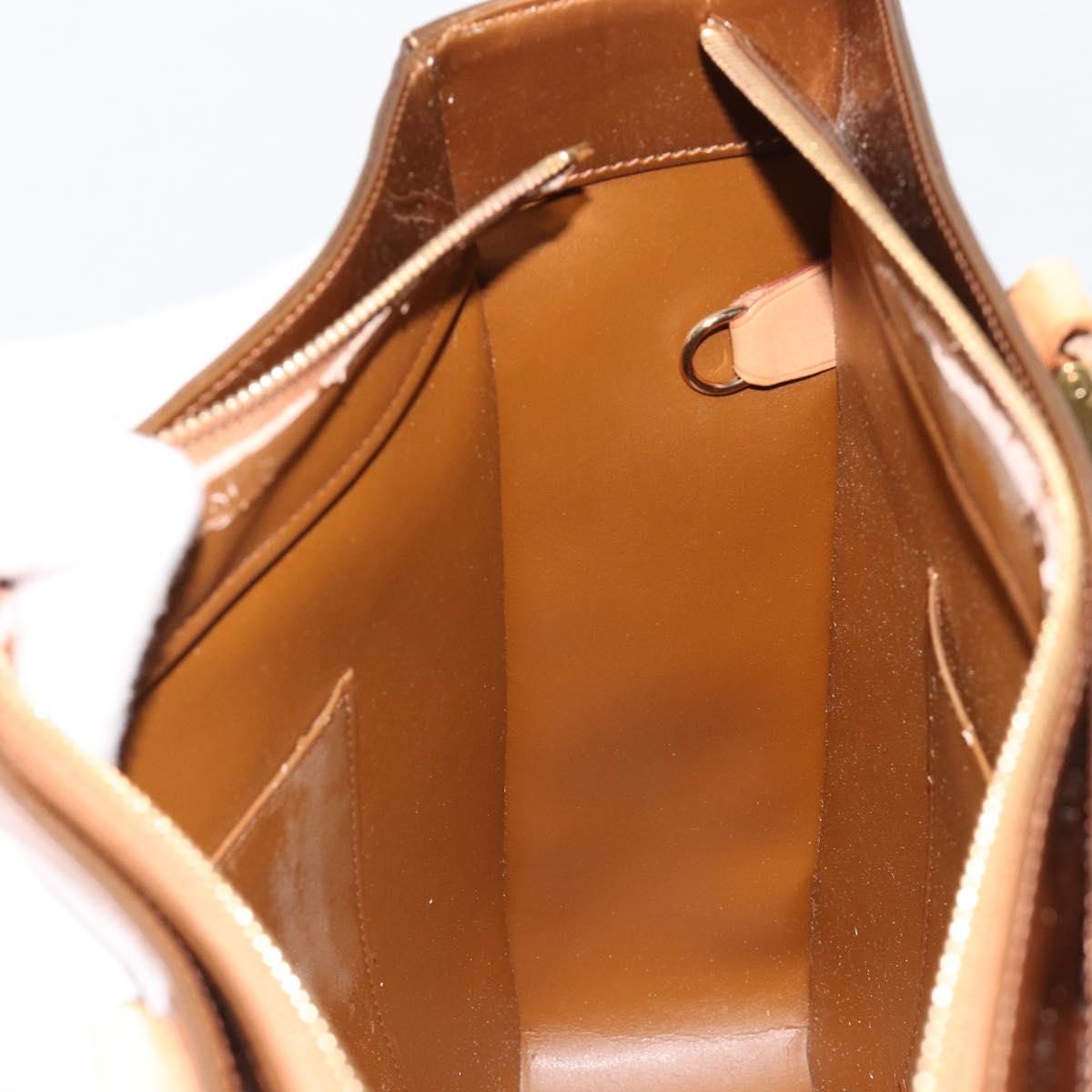 LOUIS VUITTON Monogram Vernis Columbus Tote Bag Bronze M91134 LV Auth 182266