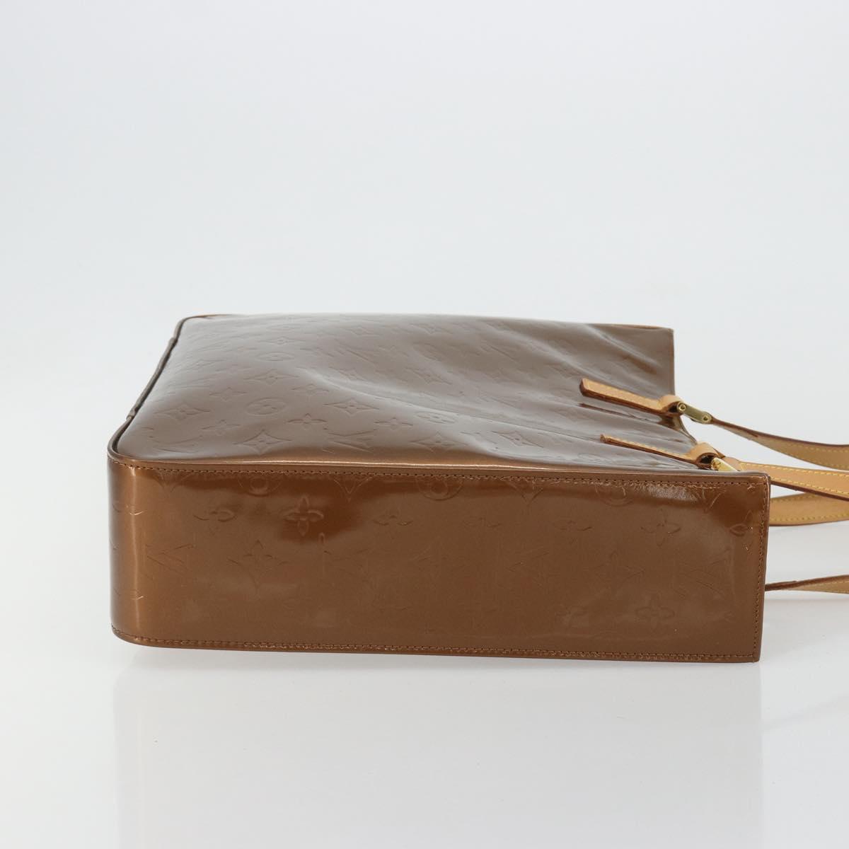 LOUIS VUITTON Monogram Vernis Columbus Tote Bag Bronze M91134 LV Auth 182266